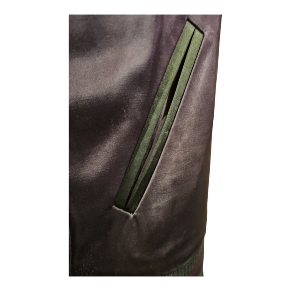 Aritzia Talula Satin Bomber Jacket - Purple and Black - Picture 5 of 10